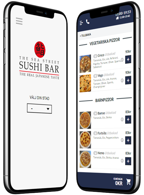 illustration av online beställningssystem restaurang