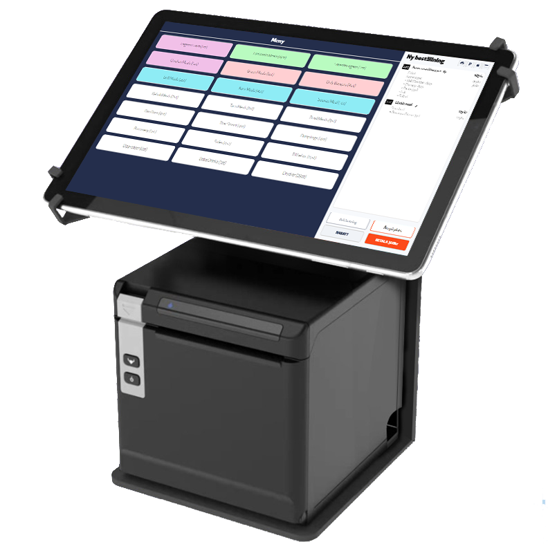 POS kassaregister för restaurang med kortterminal